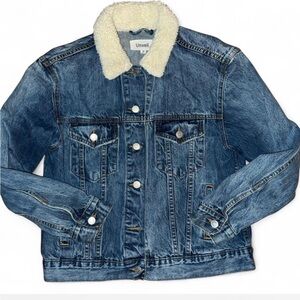 Unveil Denim Jacket with Sherpa Collar